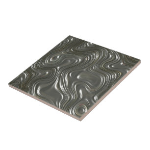 Vagues d'argent moderne Carreaux de céramique dé