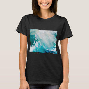 VAGUES DE MER BLANCHE BLEUE DANS LE T-shirt STORM