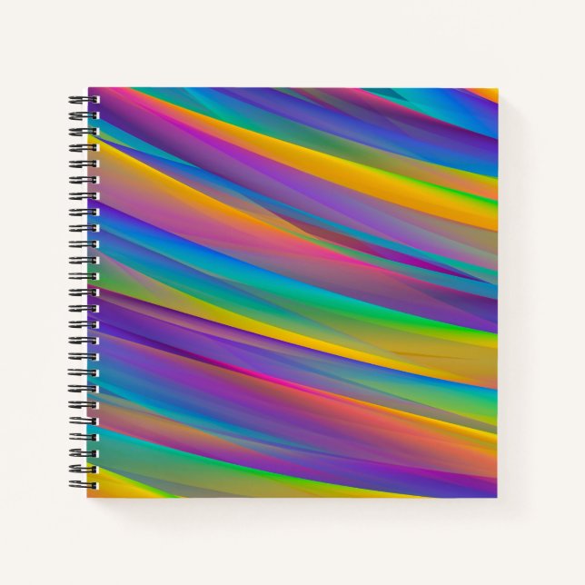 Vagues de spectre Vintage coloré | Carnet (Devant)