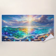 Vagues de tranquillité Crystal Ocean Serviette cou