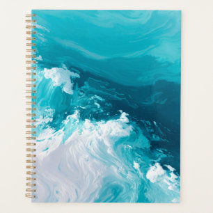 Vagues de turquoise tourbillonnantes Art de vague