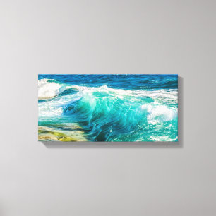 Vagues se brisant l'art de toile