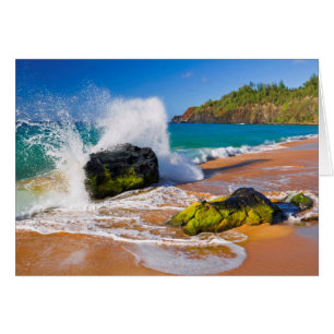 Vagues se brisant sur la plage, Hawaï