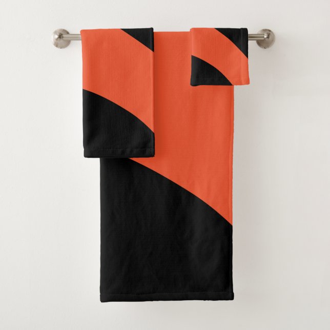 Vagues simples en noir et orange (En situation)
