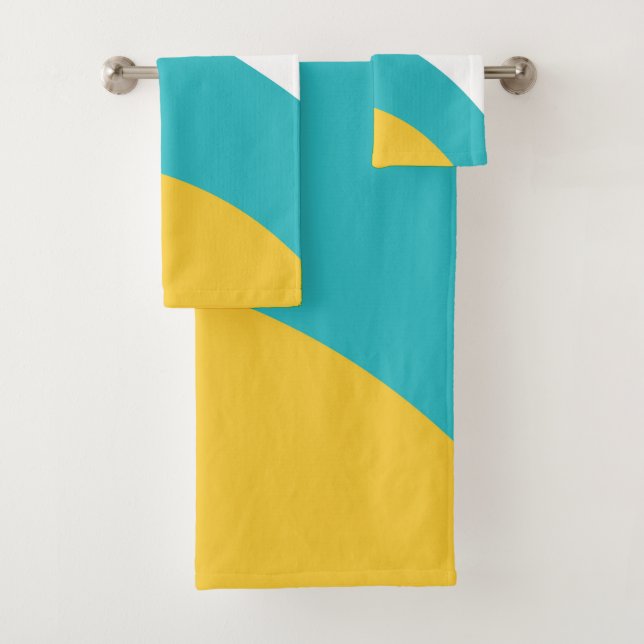 Vagues simples - Turquoise et Jaune (En situation)