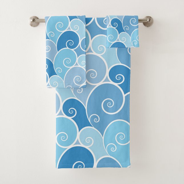 Vagues spirales bleues  (En situation)