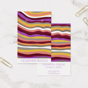 Vagues violettes portant collier bijoux carte d'af