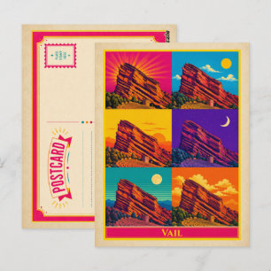 Vail-Ansichtskarte Colorado Red Rock Vintage Pop-A Postkarte