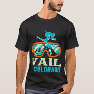 Vail Colorado Bergsee-Zauber Vintages Retro Skifah T-Shirt
