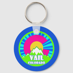 Vail Colorado Neonberge Schlüsselanhänger