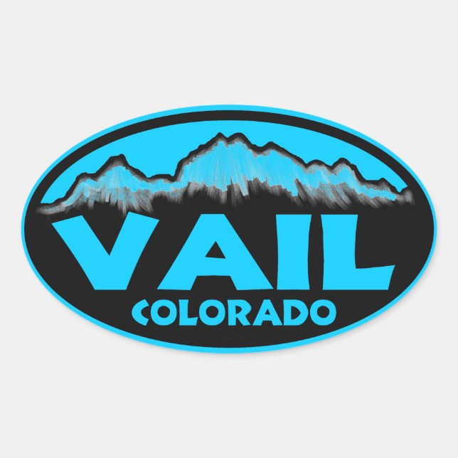 Vail Colorado Oval Aufkleber (Vorderseite)
