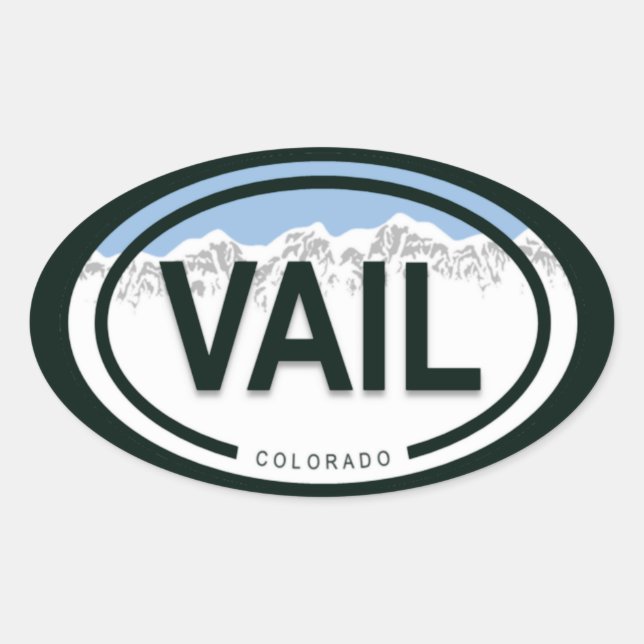 Vail Colorado Rocky Mountain Ovaler Aufkleber (Vorderseite)