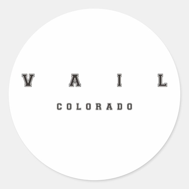 Vail Colorado Runder Aufkleber (Vorderseite)