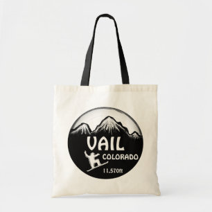 Vail Colorado Schwarz-weiße Snowboardart Tragetasche