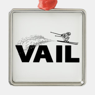 Vail Colorado Skispringer Ornament Aus Metall