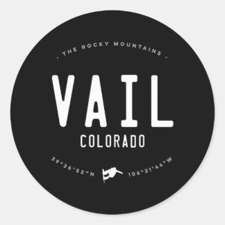 Vail Colorado Snowboard gestört Runder Aufkleber