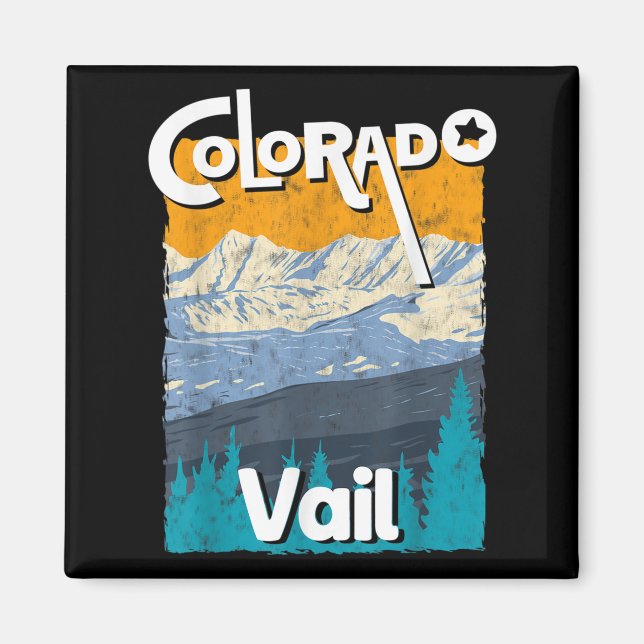 Vail Colorado Staat Rocky Mountains T-Shirt S Magnet (Vorne)