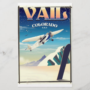 Vail Colorado Vintage Reiseplakat Briefpapier