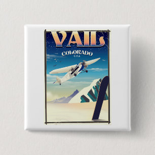 Vail Colorado Vintage Reiseplakat Button