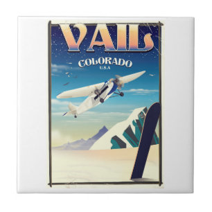 Vail Colorado Vintage Reiseplakat Fliese