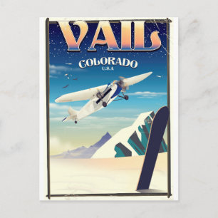 Vail Colorado Vintage Reiseplakat Postkarte