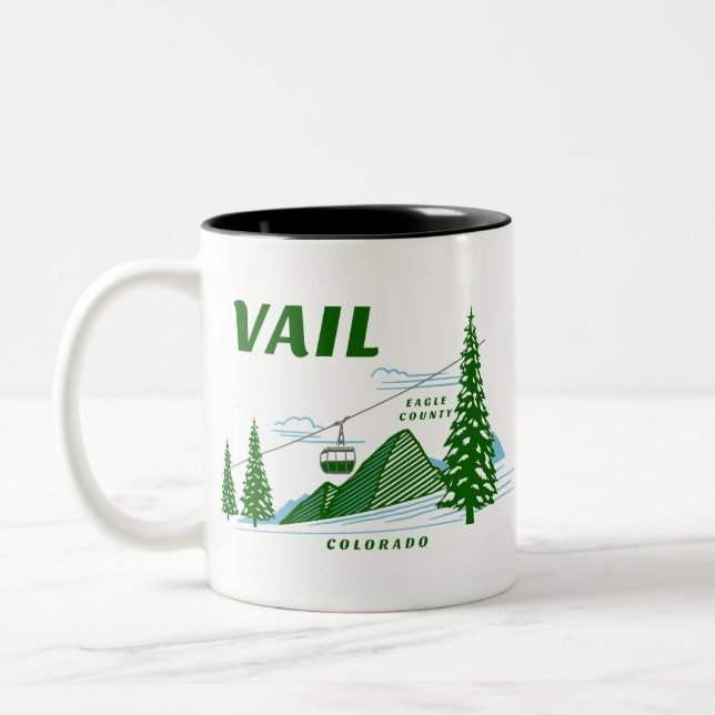 Vail Eagle Landkreis Colorado Zweifarbige Tasse (Links)