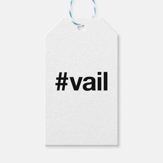 VAIL Hashtag Geschenkanhänger (Vorderseite)