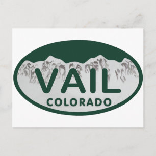 Vail Licence Oval Postkarte