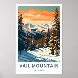 Vail Mountain Colorado Reisen Print Poster