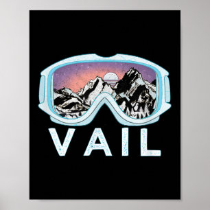 Vail Ski Snowboard Design_vail, Co-Goggles Skifahr Poster