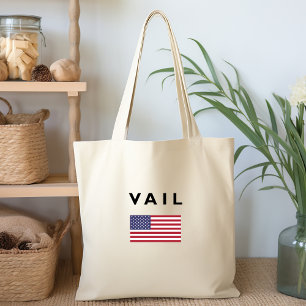 Vail USA American Flag Light Color Tragetasche