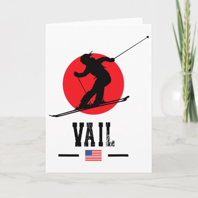 Vail Usa Ski Resort Rocky Mountains American Skiin Karte (Vorderseite)