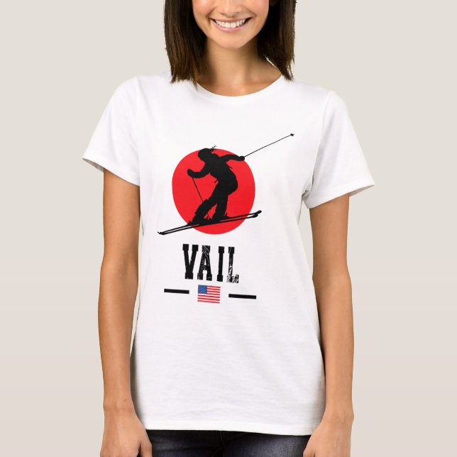 Vail Usa Ski Resort Rocky Mountains American Skiin T-Shirt (Vorderseite)