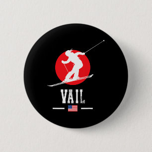Vail Usa Ski Resort Rocky Mountains Amerikanisches Button