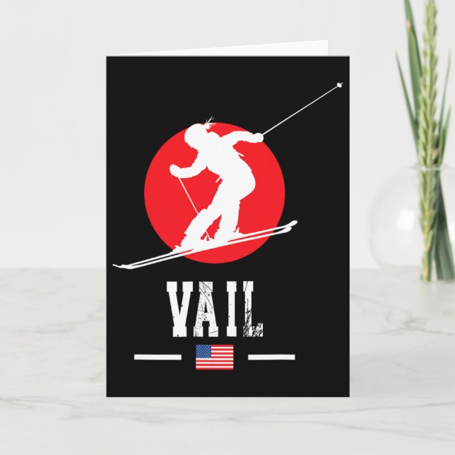 Vail Usa Ski Resort Rocky Mountains Amerikanisches Karte (Vorderseite)