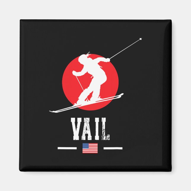 Vail Usa Ski Resort Rocky Mountains Amerikanisches Magnet (Vorne)