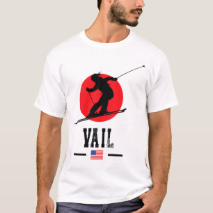 Vail Usa Skigebiet Rocky Mountains Amerikanischer  T-Shirt