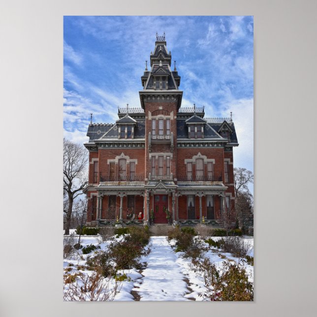 Vaile Mansion, Independence Missouri zu Weihnachte Poster (Vorne)