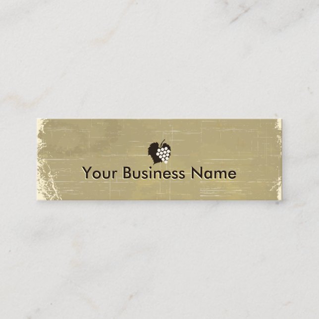 Vaisseau de raisins en papier vieilli Mini Carte d (Devant)