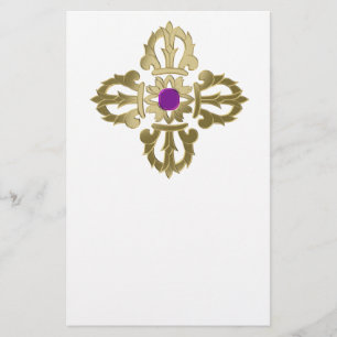 Vajra goldenes buddhistisches Symbol Flyer