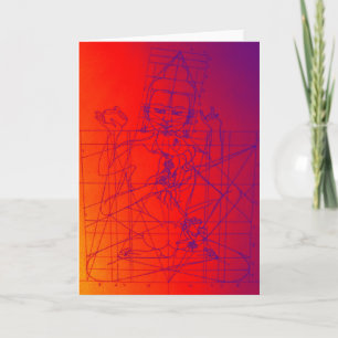 Vajrasattva und Consort Sketch Grußkarte Karte