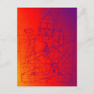 Vajrasattva und Consort Sketch Postcard Postkarte