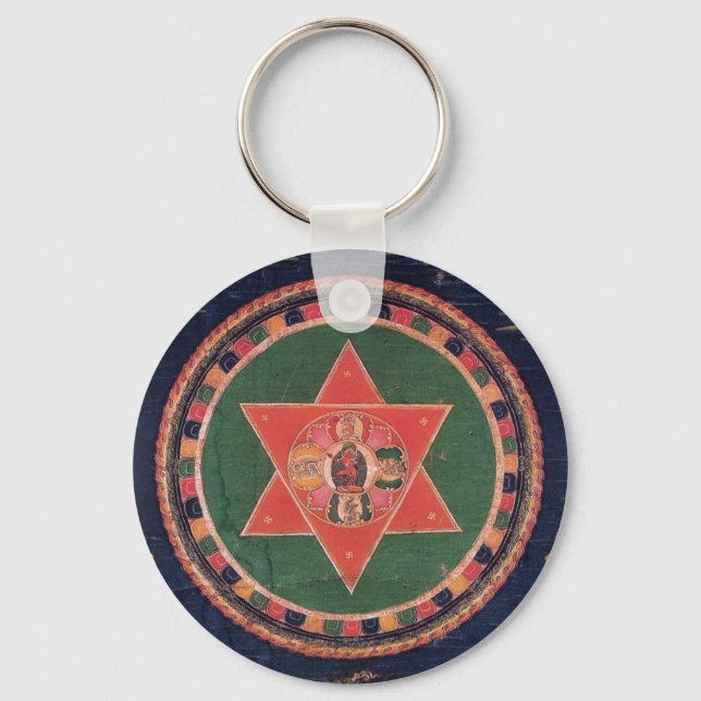 Vajravarahi Vajrayogini Tibetanischer Buddhist Man Schlüsselanhänger (Vorderseite)