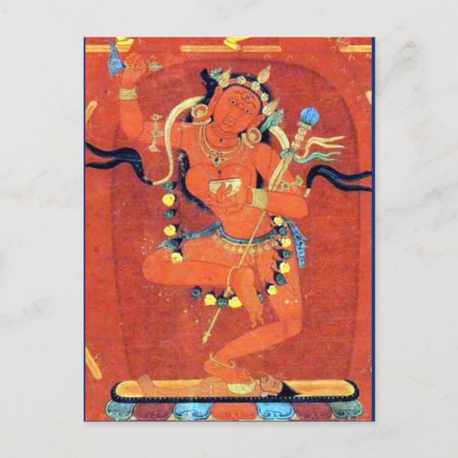 Vajravarahi Vajrayogini tibetisch-buddhistische Go Postkarte (Vorderseite)