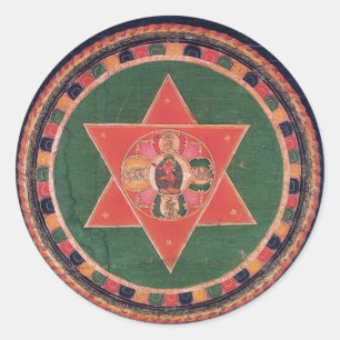 Vajravarahi Vajrayogini Tibetisch-Buddhistisches M Runder Aufkleber