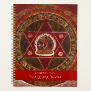 Vajrayogini steht in zwei überkreuzten roten Dreie Planer