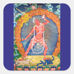 Vajrayogini Tibetische Buddhistische Gottheit Quadratischer Aufkleber