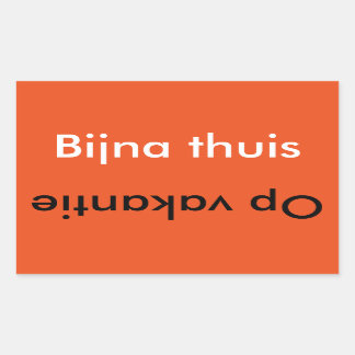Vakantie/Thuis Koffer sticker