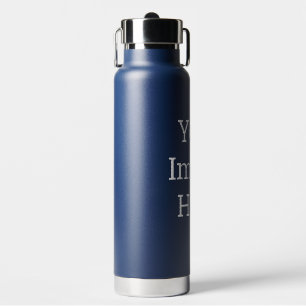 Vakuum Isolierflasche, Navy, selbst gestalten Trinkflasche
