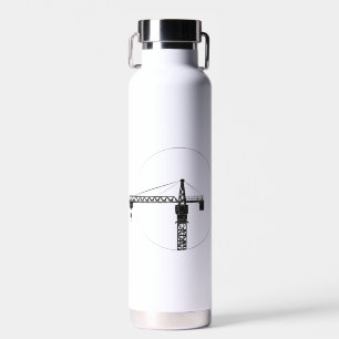 Vakuumisolierte Trinkflasche mit Kran-Grafik